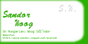 sandor woog business card